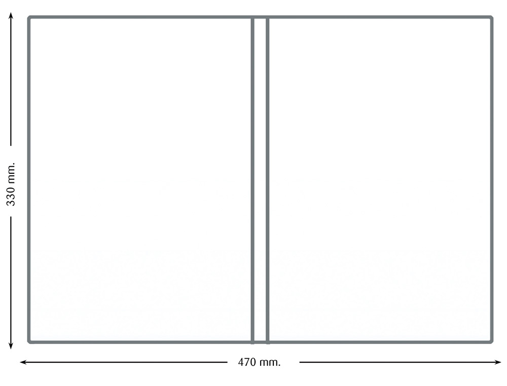 BOLSA PORTACARNET FOLIO DUPLA 180 MICRONS PVC TRANSPARENTE