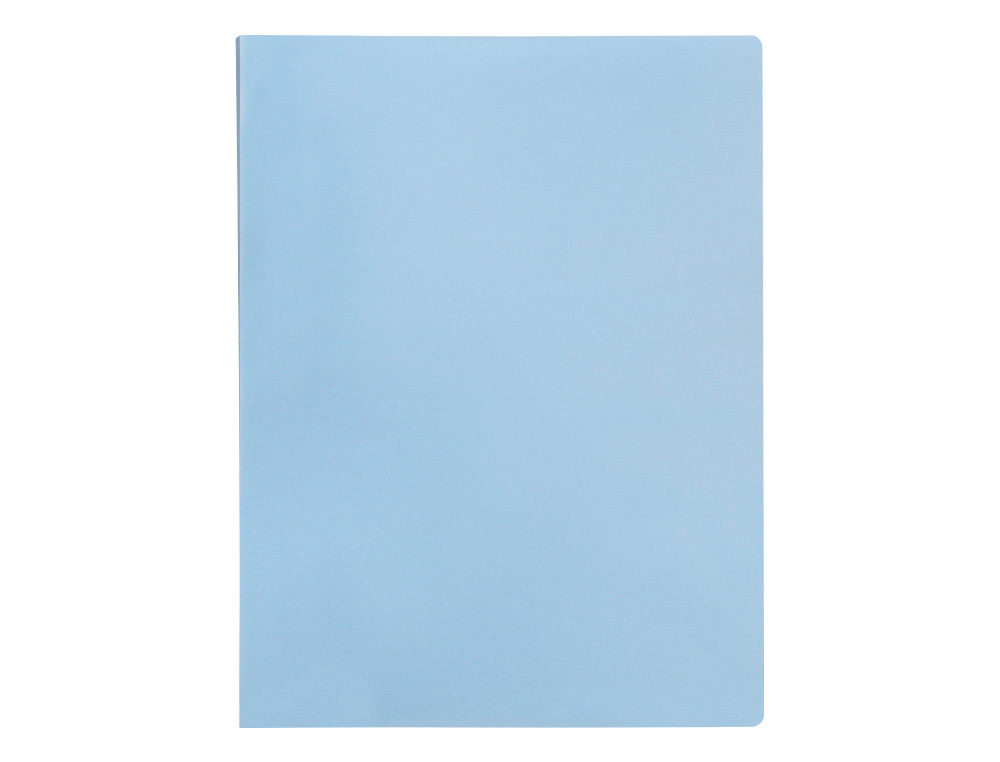 CAPA CATALOGO LIDERPAPEL 10 BOLSAS POLIPROPILENO DIN A4 CELESTE OPACO