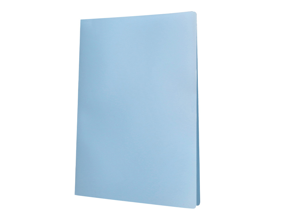 CAPA CATALOGO LIDERPAPEL 10 BOLSAS POLIPROPILENO DIN A4 CELESTE OPACO