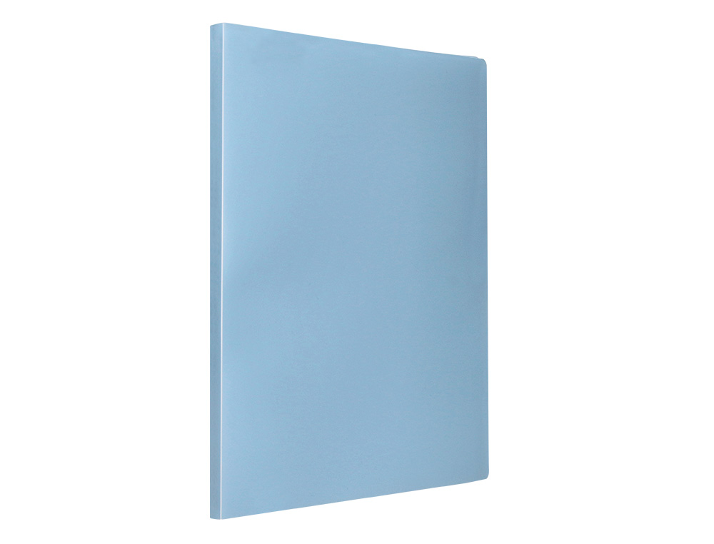 CAPA CATALOGO LIDERPAPEL 10 BOLSAS POLIPROPILENO DIN A4 CELESTE OPACO