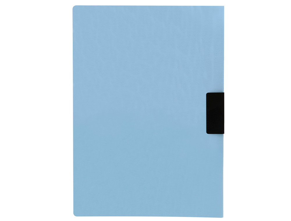 BOLSA DOSSIER LIDERPAPEL COM CLIP LATERAL DIN A4 CELESTE OPACO 30 FOLHAS