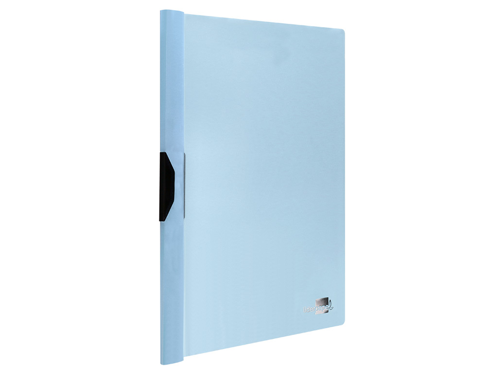 BOLSA DOSSIER LIDERPAPEL COM CLIP LATERAL DIN A4 CELESTE OPACO 30 FOLHAS