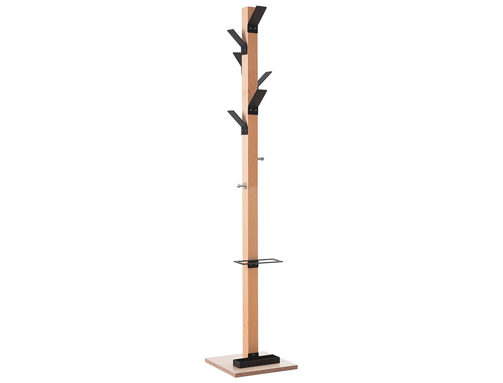 CABIDE DE MADEIRA PAPERFLOW FAIA 8 SUPORTES PRETO ALTURA 180 CM