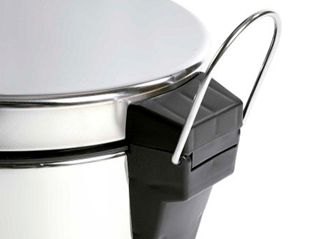 CESTO DE PAPEIS Q-CONNECT COM PEDAL CROMADO 43X29CM CAPACIDADE 20 LITROS
