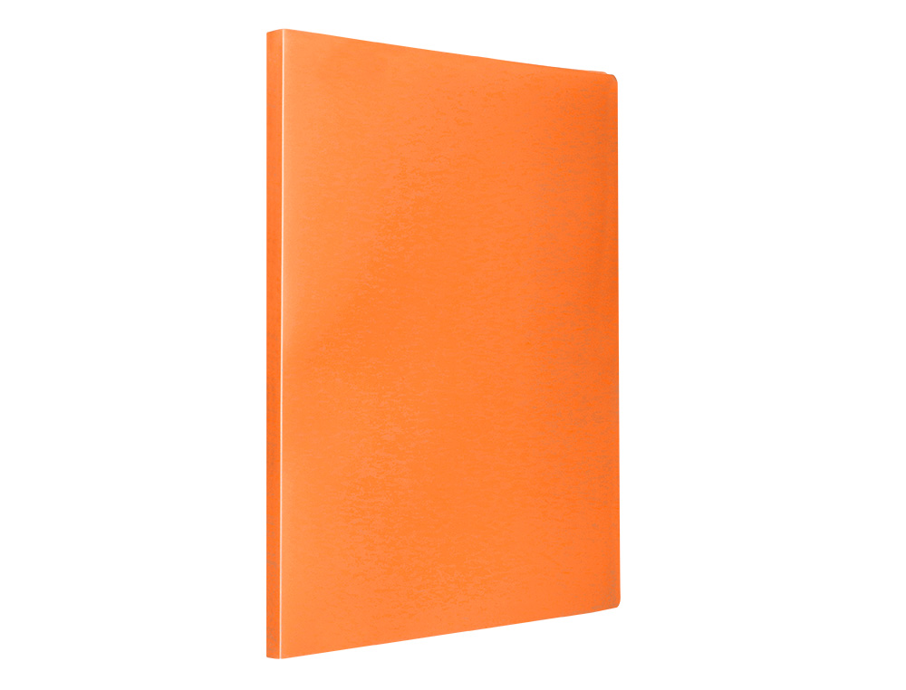 CAPA CATALOGO LIDERPAPEL 60 BOLSAS POLIPROPILENO DIN A4 LARANJA FLUOR OPACO