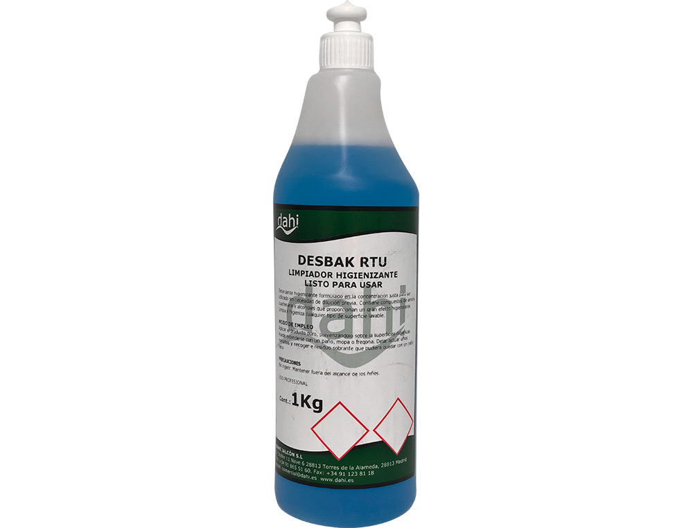 LIMPADOR BACTERICIDA DESBAKAZUL SEM ENXAGUAR GARRAFA DE 1 LITRO