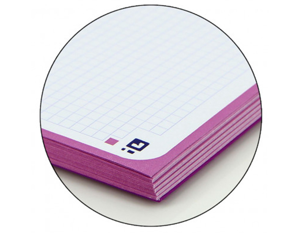 RECARGA COR 1 OXFORD DIN A4+ 80 FOLHAS 90 GR QUADRICULA 5 MM 4 FUROS COR ROXO