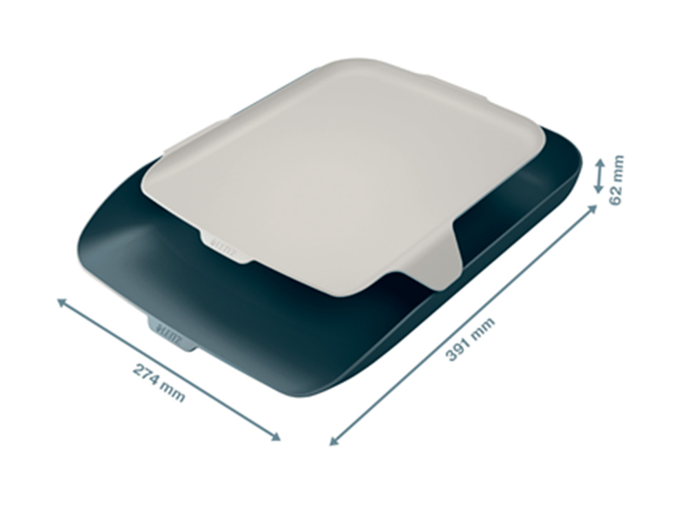 BANDEJA ORGANIZADORA EM PLASTICO LEITZ COSY CINZA