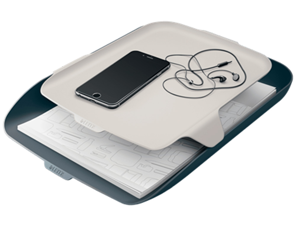 BANDEJA ORGANIZADORA EM PLASTICO LEITZ COSY CINZA