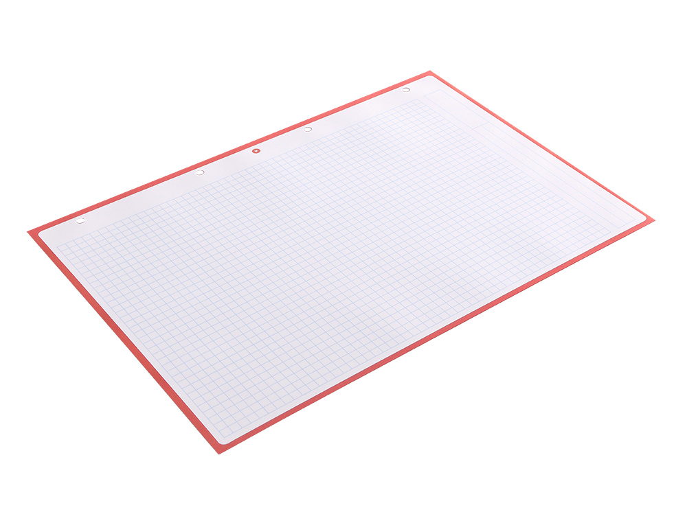 RECARGA COLADA ANTARTIK QUADRICULA DE 5MM DIN A4 100 F 90 GR 4 FUROS 1 BANDA MOLDURA COR ROSA
