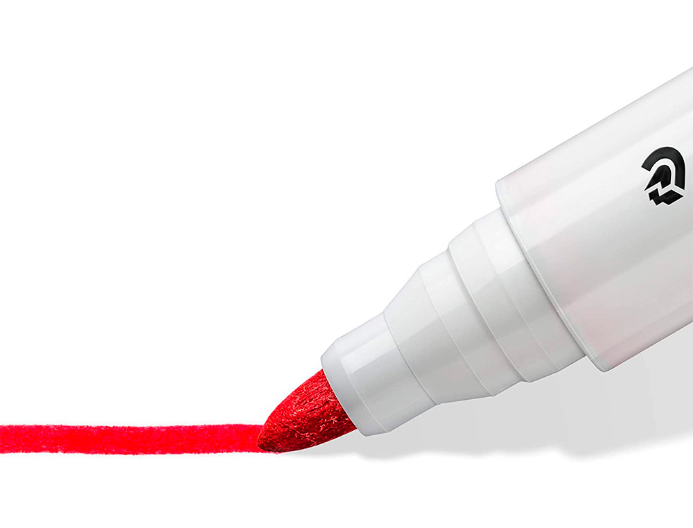 MARCADOR STAEDTLER LUMOCOLOR 351 PARA QUADRO BRANCO PONTA REDONDA 2 MM ESTOJO DE 10 UNIDADES CORES SORTIDAS