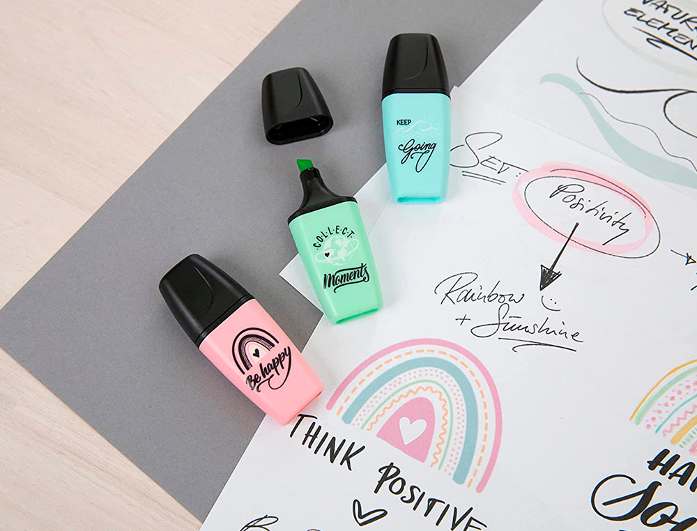 MARCADOR STABILO BOSS MINI PASTEL LOVE ESTOJO DE 5 UNIDADES CORES SORTIDAS