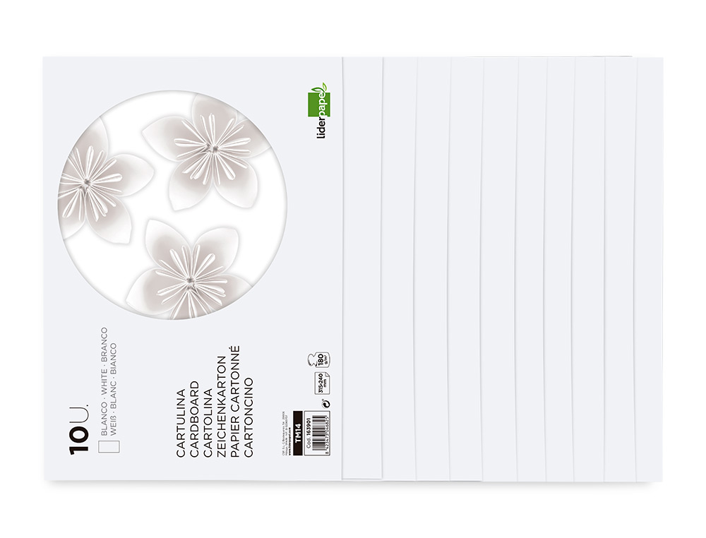 BLOCO TRABALHOS MANUAIS LIDERPAPEL CARTOLINA 240X315MM 10 FOLHAS COR BRANCO