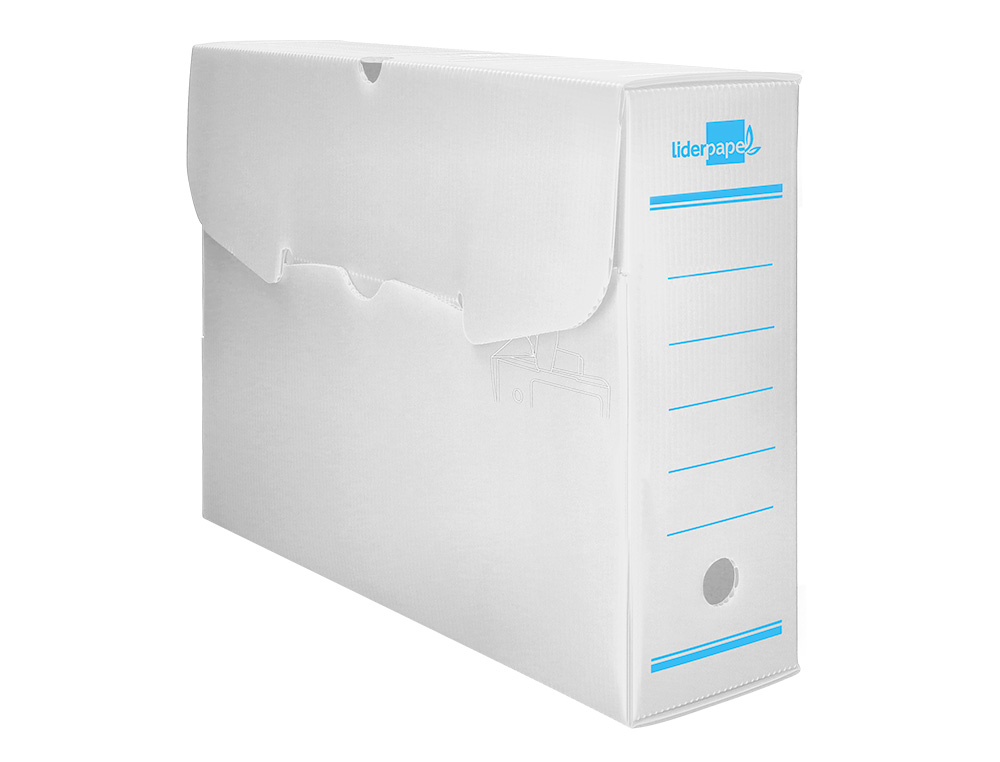 CAIXA PARA ARQUIVO MORTO LIDERPAPEL EM POLIPROPILENO BRANCO FORMATO 360X260X100 MM