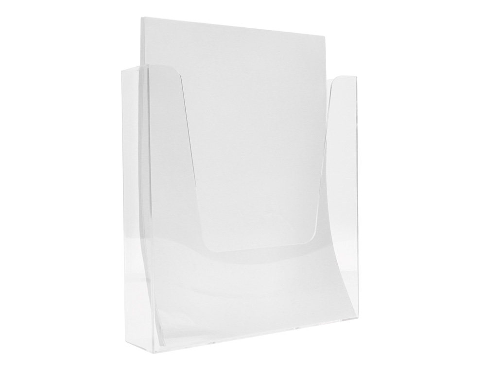 EXPOSITOR DE PAREDE ARCHIVO 2000 METACRILATO UM COMPARTIMENT0 DIN A4 TRANSPARENTE 225X50X244 MM