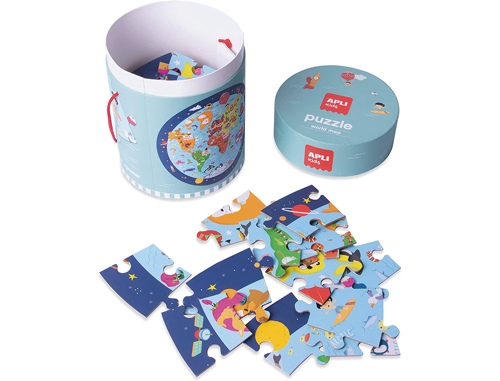 PUZZLE APLI CIRCULAR MAPA MUNDO 48 PECAS