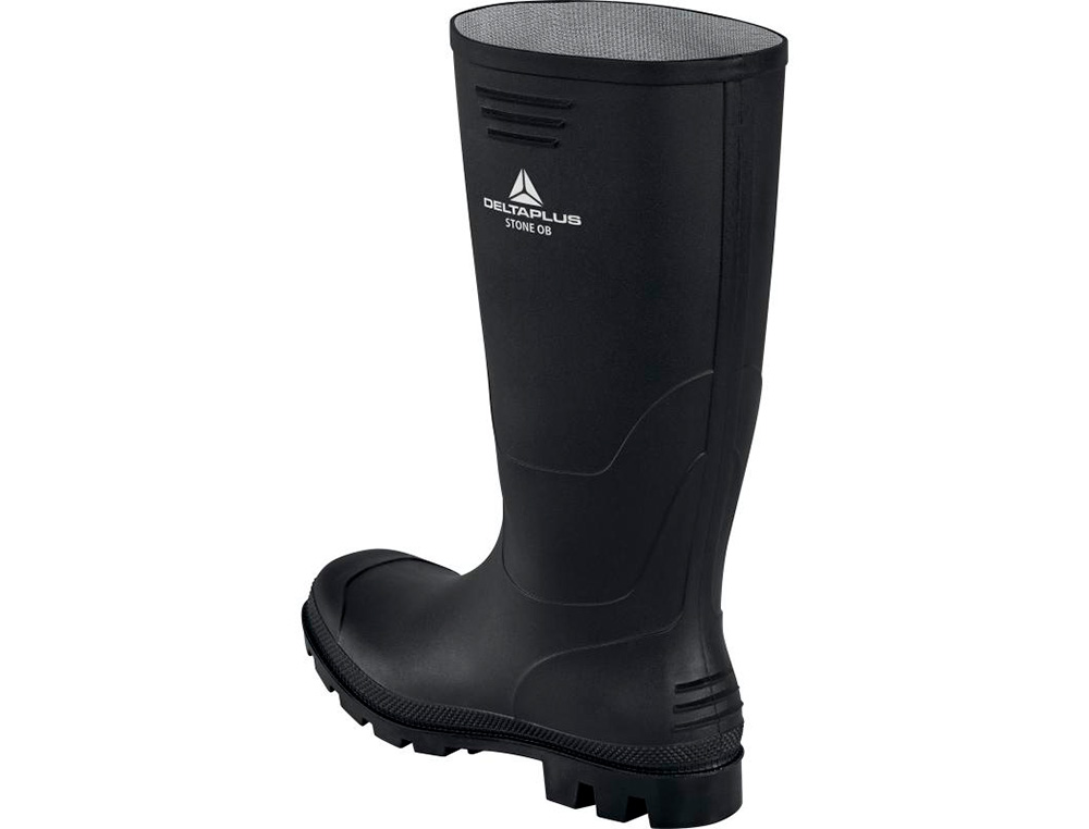 BOTAS DELTAPLUS DE SEGURANCA STONE PVC PRETO SOLA DE PITOES TAMANHO 48