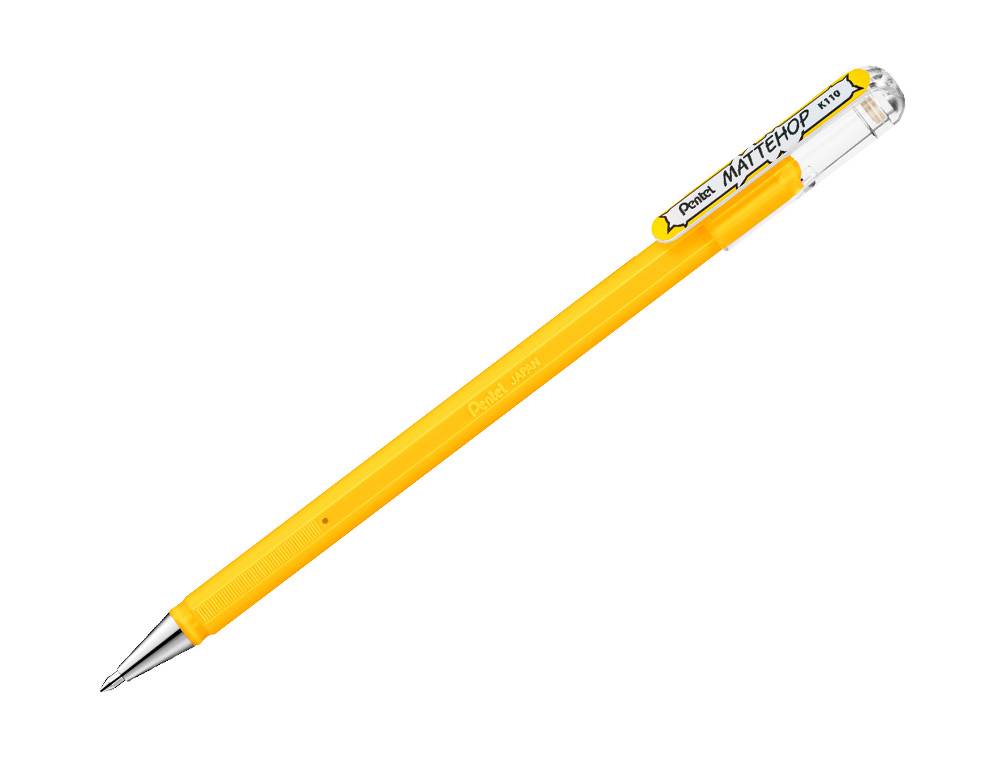 ROLLER GEL PENTEL K110 MATTEHOP COR AMARELO PONTA DE 1 MM