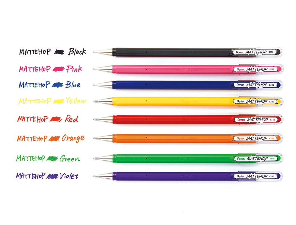 ROLLER GEL PENTEL K110 MATTEHOP COR AMARELO PONTA DE 1 MM