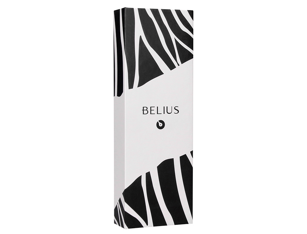 ESFEROGRAFICA BELIUS DUALITA CORPO PRETO DESENHO BRANCO TINTA AZUL CAIXA DESIGN