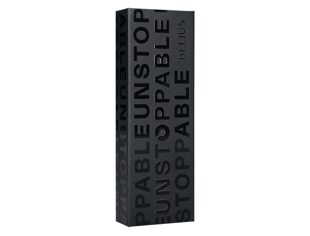 ROLLER BELIUS UNSTOPPABLE PRETO TINTA PRETA CAIXA DESIGN