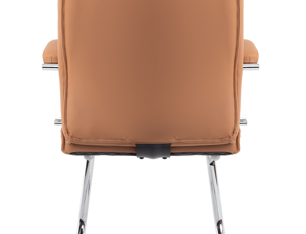 CADEIRA DE ESCRITORIO Q-CONNECT IMIT DE PELE BASE METAL ALT MAX 1050 MM LARG 630 MM PROF 650 COR CREME