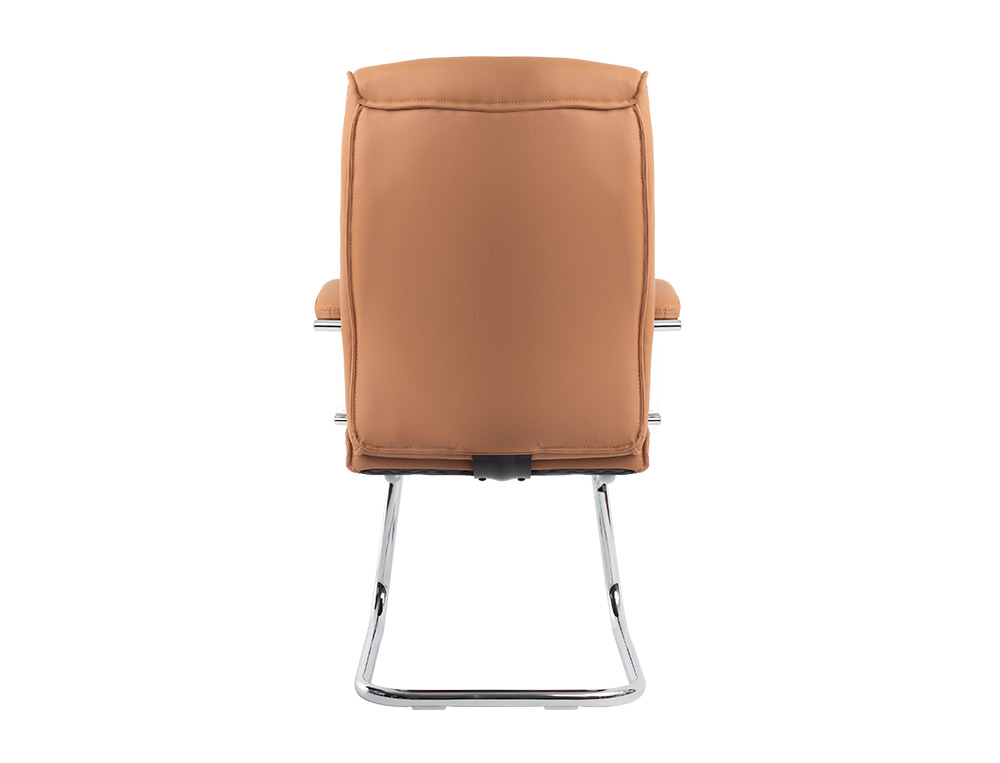 CADEIRA DE ESCRITORIO Q-CONNECT IMIT DE PELE BASE METAL ALT MAX 1050 MM LARG 630 MM PROF 650 COR CREME