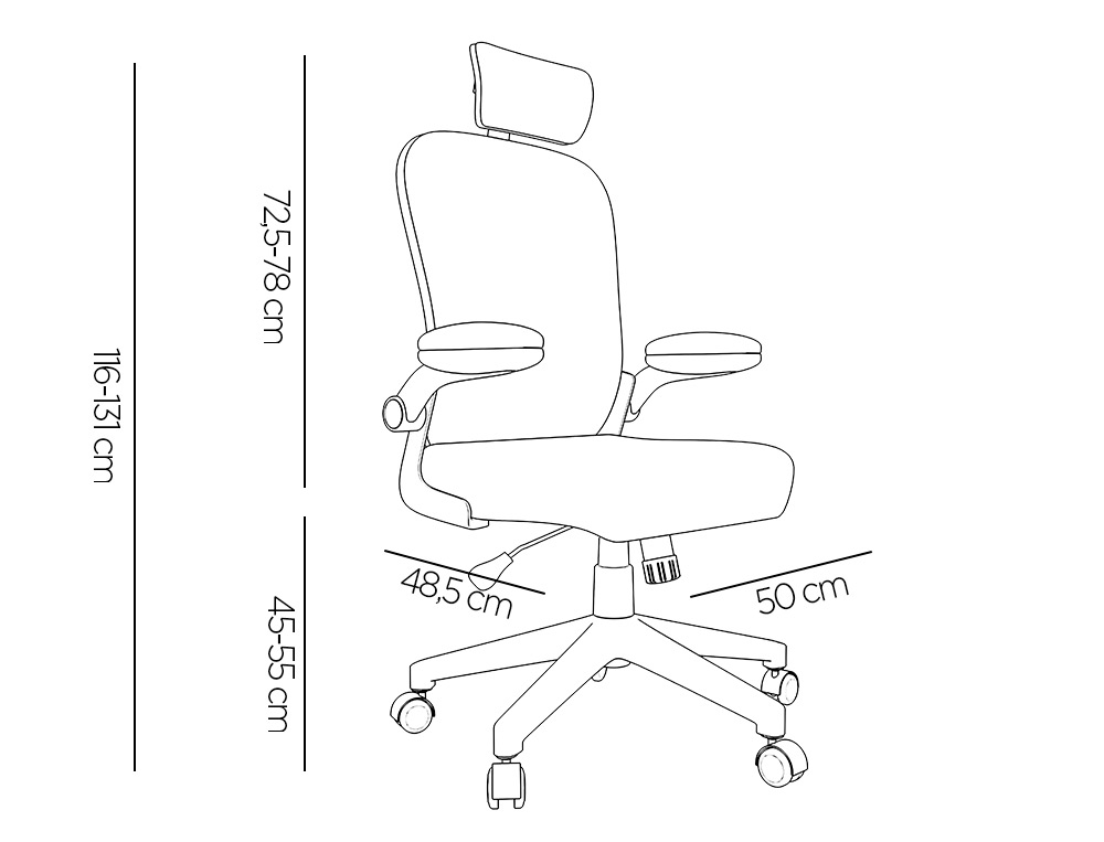 CADEIRA ERGONOMICA Q-CONNECT PALERMO MALHA BASE NYLON ALT MAX 1300 MM LARG 610 MM PROF 600 MM RODAS PREMIUM COR BRANCO/P