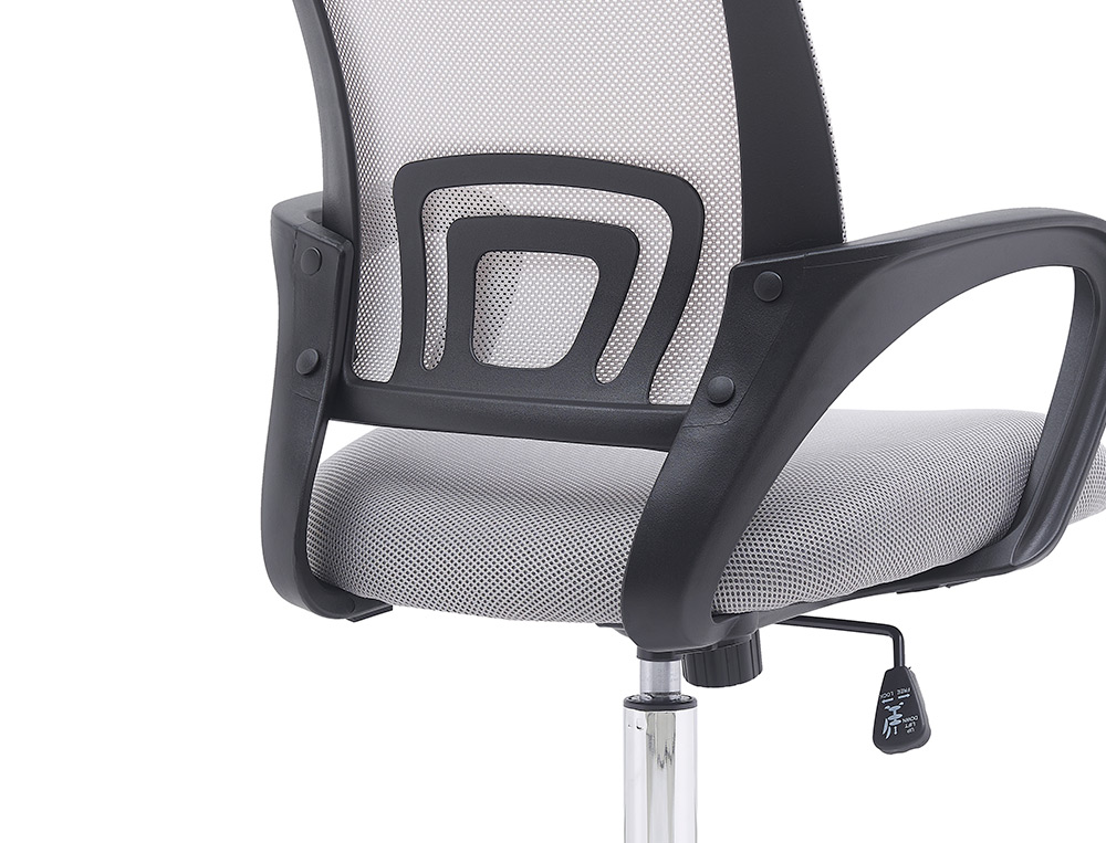 CADEIRA DE ESCRITORIO Q-CONNECT SIENA MALHA BASE METALICA ALT MAX 1000 MM LARG 560 MM PROF 570 MM RODAS PREMIUM COR CINZ