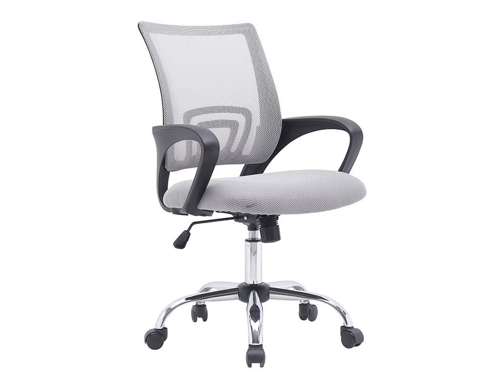 CADEIRA DE ESCRITORIO Q-CONNECT SIENA MALHA BASE METALICA ALT MAX 1000 MM LARG 560 MM PROF 570 MM RODAS PREMIUM COR CINZ