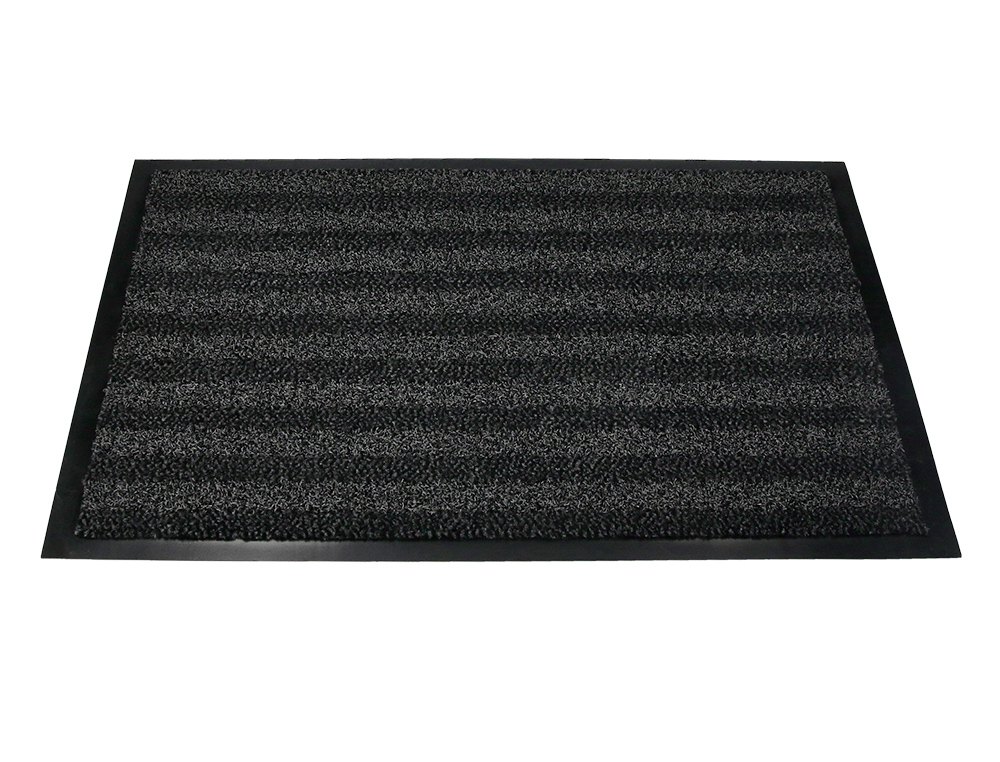 TAPETE DE CHAO Q-CONNECT PREMIUM PARA INTERIORES ANTIDESLIZANTE FIBRA POLIPROPILENO E FELTRO CINZA 90X60 CM