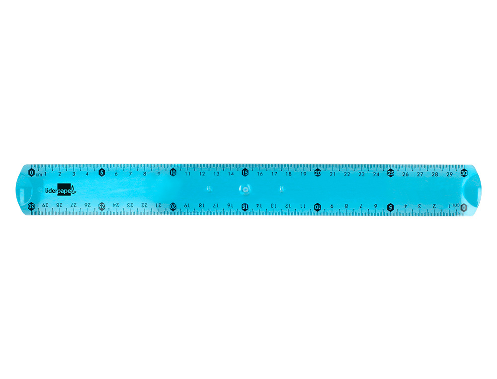 REGUA LIDERPAPEL PLASTICO FLEXIVEL DE 30 CM CORES SORTIDAS