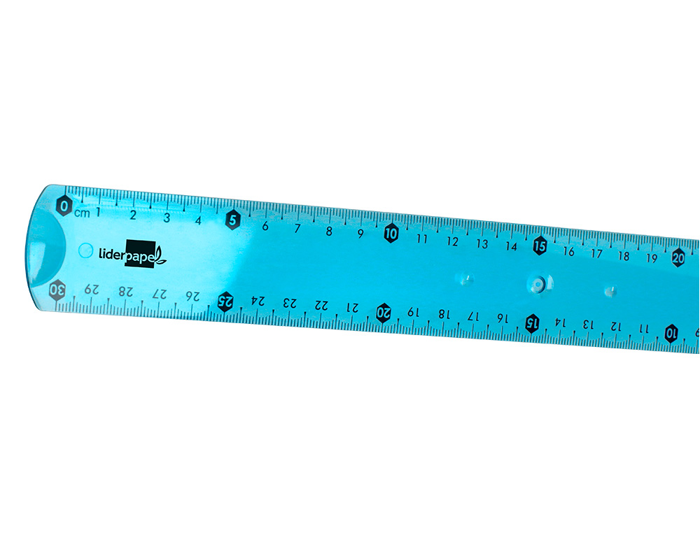 REGUA LIDERPAPEL PLASTICO FLEXIVEL DE 30 CM CORES SORTIDAS