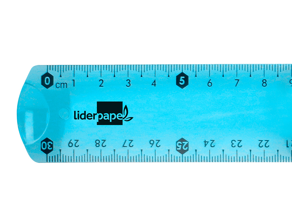 REGUA LIDERPAPEL PLASTICO FLEXIVEL DE 30 CM CORES SORTIDAS