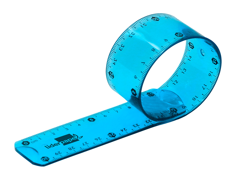 REGUA LIDERPAPEL PLASTICO FLEXIVEL DE 30 CM CORES SORTIDAS