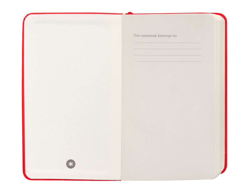 CADERNO COM ELASTICO ANTARTIK NOTES CAPA DURA A6 PAUTADO VERMELHO 100 FOLHAS 80 GR FSC