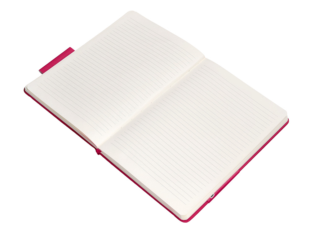 CADERNO COM ELASTICO ANTARTIK NOTES CAPA DURA A5 PAUTADO FUCSIA 100 FOLHAS 80 GR FSC