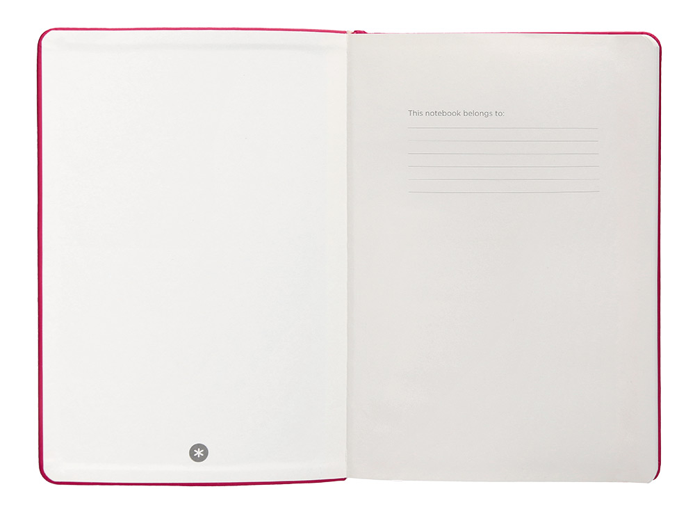 CADERNO COM ELASTICO ANTARTIK NOTES CAPA DURA A5 PAUTADO FUCSIA 100 FOLHAS 80 GR FSC