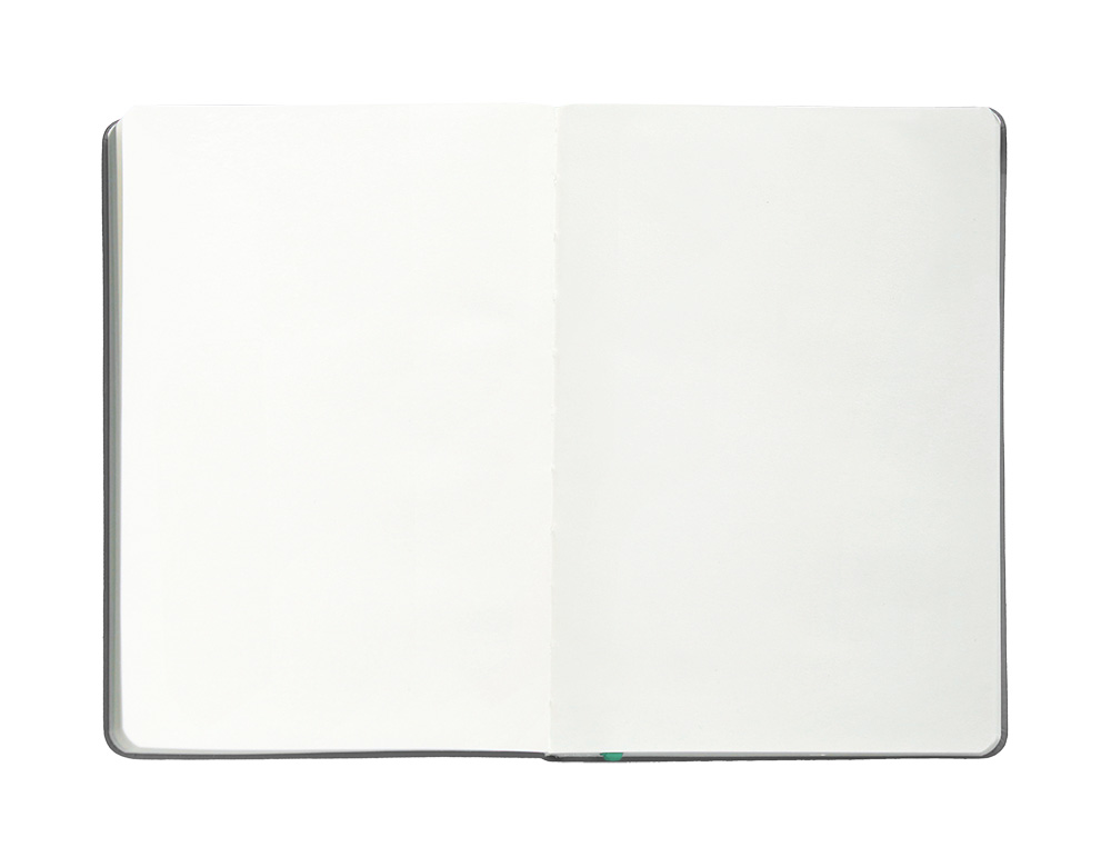 CADERNO COM ELASTICO ANTARTIK NOTES CAPA DURA A4 LISO CINZA E TURQUESA 100 FOLHAS 80 GR FSC