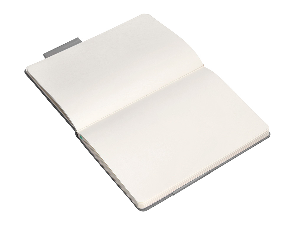 CADERNO COM ELASTICO ANTARTIK NOTES CAPA DURA A4 LISO CINZA E TURQUESA 100 FOLHAS 80 GR FSC