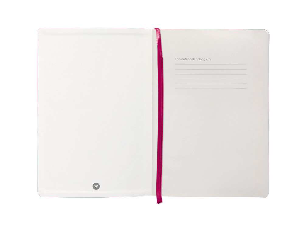 CADERNO COM ELASTICO ANTARTIK NOTES CAPA MOLE A5 PAUTADO FUCSIA 80 FOLHAS 80 GR FSC