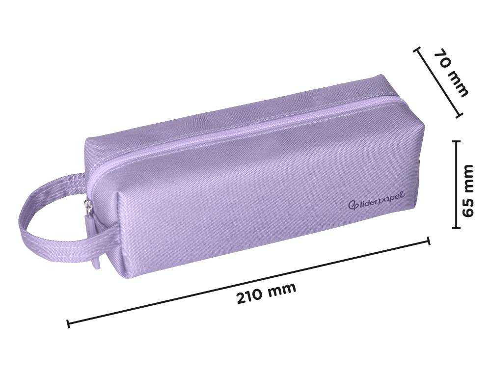 ESTOJO ESCOLAR LIDERPAPEL RETANGULAR COM ASA 210X70 MM VERDE AQUA