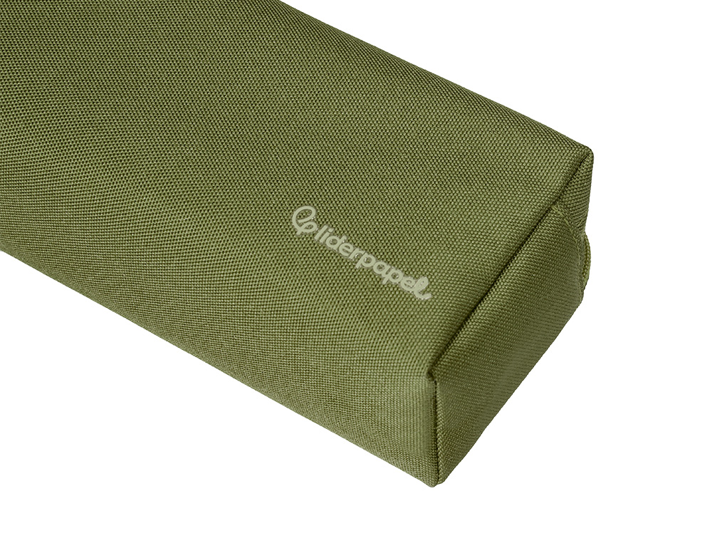 ESTOJO ESCOLAR LIDERPAPEL RETANGULAR COM ASA 2 FECHOS 210X80 MM VERDE MILITAR