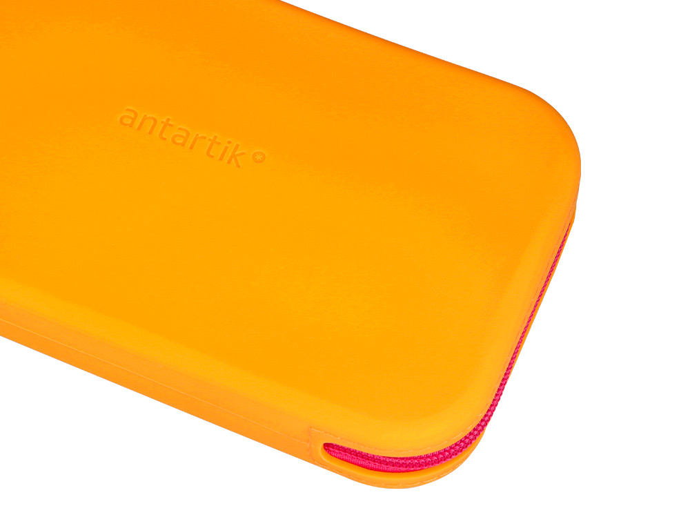ESTOJO ESCOLAR ANTARTIK TROPICAL DIVE SILICONE SOFT RETANGULAR 190X120X25 MM EXPOSITOR DE 8 UNIDADES