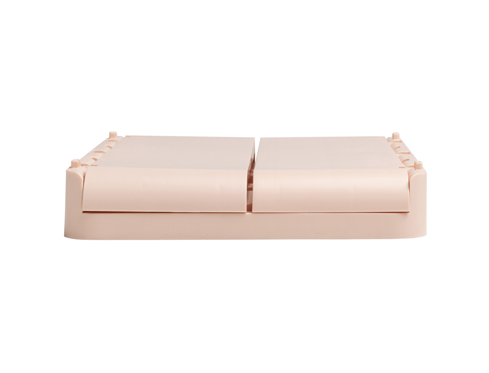 CAIXA DOBRAVEL EXACOMPTA MIDI SKANDI POLIPROPILENO RECICLADO COR NUDE 276X188X120 MM