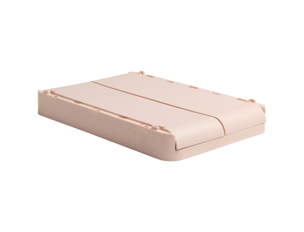 CAIXA DOBRAVEL EXACOMPTA MIDI SKANDI POLIPROPILENO RECICLADO COR NUDE 276X188X120 MM