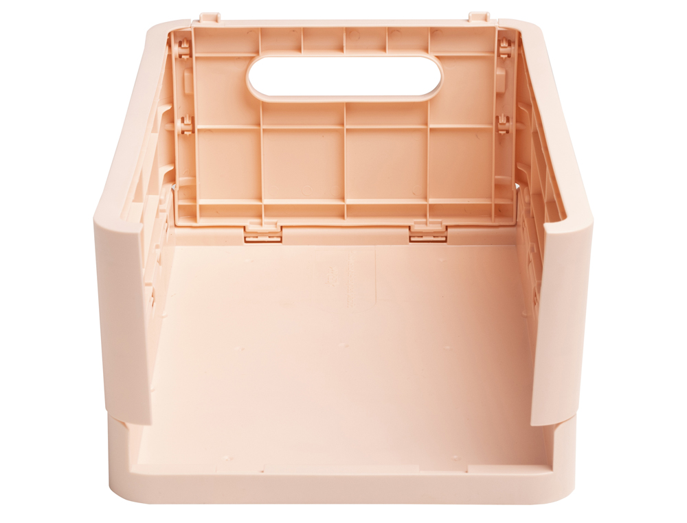 CAIXA DOBRAVEL EXACOMPTA MIDI SKANDI POLIPROPILENO RECICLADO COR NUDE 276X188X120 MM