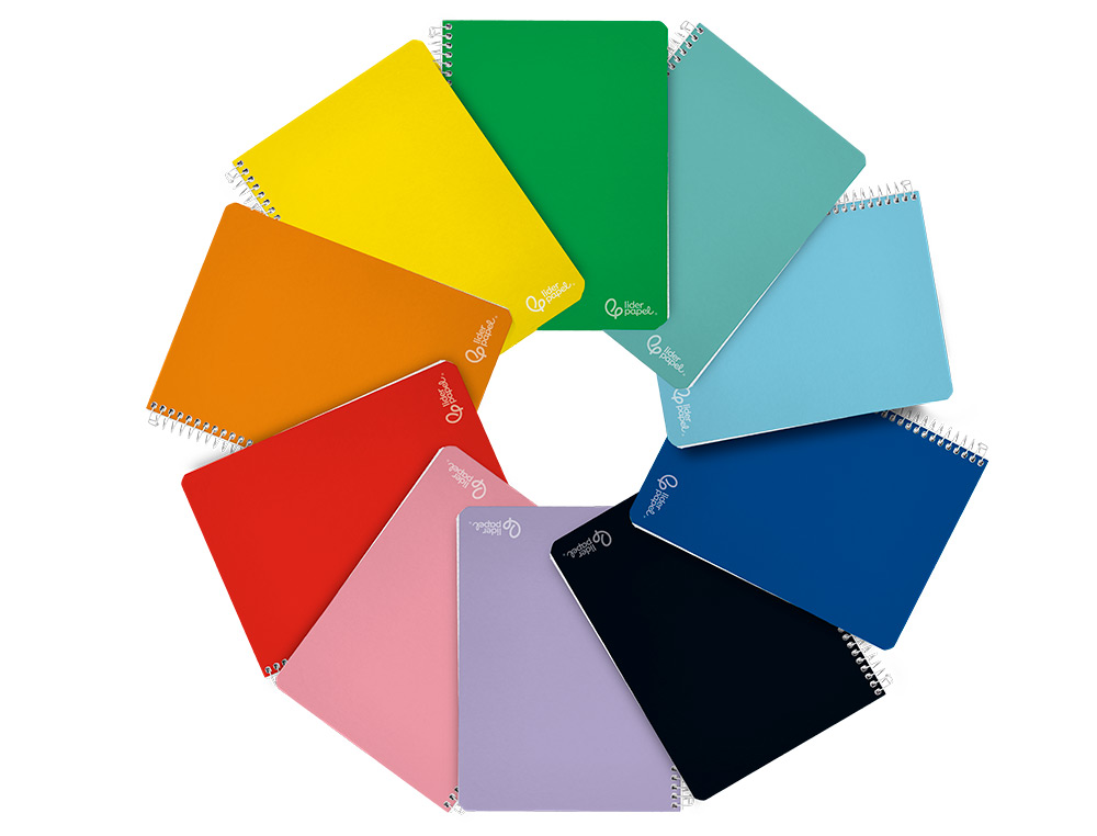 CADERNO ESPIRAL LIDERPAPEL WITTY DIN A4 CAPA DURA 80F 90GR PAUTADO COM MARGEM CORES SORTIDAS