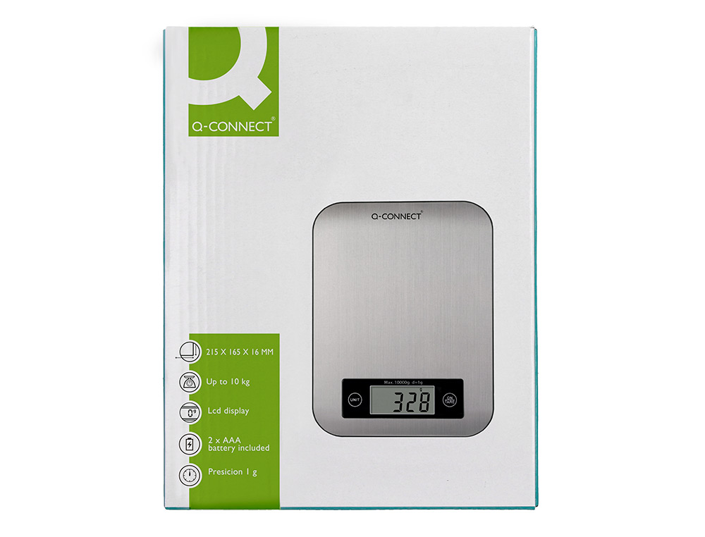 BALANCA PRECISAO Q-CONNECT DIGITAL COM ECRA LCD PRECISAO 1 GR CAPACIDADE DE 5 GR A 10 KG 215X165X16MM