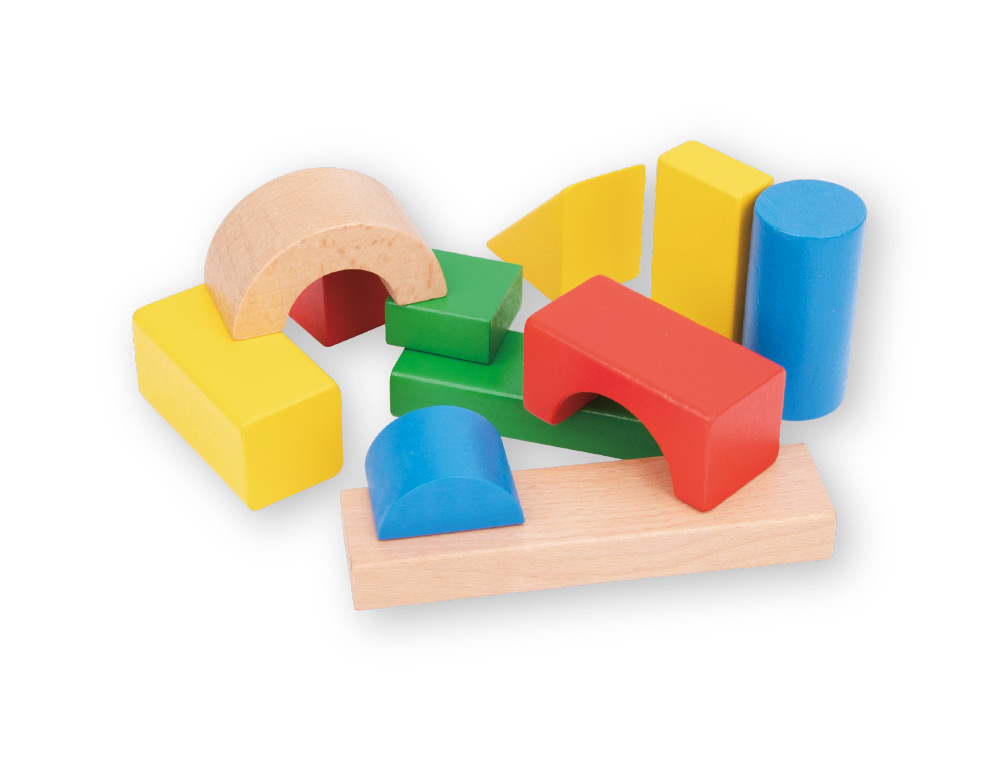 JOGO INFANTIL IMAGINOVO MADEIRA CONSTRUCAO DE BLOCOS +12 MESES 100 PECAS 29X29X3,5CM